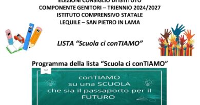 Programma della Lista “Scuola ci conTIAMO” Componente Genitori