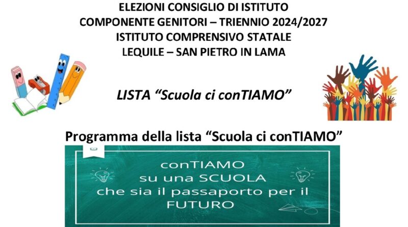 Programma della Lista “Scuola ci conTIAMO” Componente Genitori